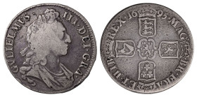 Great Britain. William III, 1694-1702. Crown, 1695, London mint, invisible regnal year on edge, 29.44g (KM486; S-3470; Dav. 3781). 

Silver toning wit...