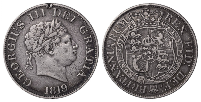 Great Britain. George III, 1760-1820. Halfcrown, 1819, London mint, 13.93g (KM67...