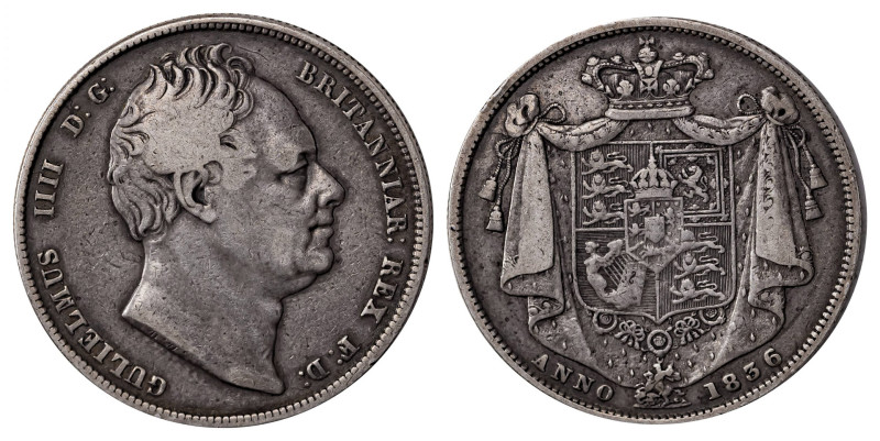 Great Britain. William IV, 1830-1837. Halfcrown, 1836, London mint, 13.90g (KM71...