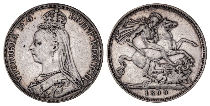 Great Britain. Victoria, 1837-1901. Crown, 1890, London mint, 28.24g (KM765; S-3...