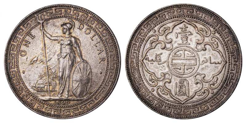 Great Britain. Victoria, 1837-1901. Trade Dollar, 1899B, Bombay mint, 26.79g (KM...