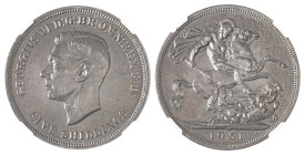 Great Britain. George VI, 1936-1952. Crown (5 Shillings), 1951, Royal mint (KM880; S-4111). 

Lustrous example with excellent details and mirror-like ...