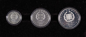 Greece. Third Republic, 1974-. AR Proof Set 1981, Pan-European Games (KM125, 126, 127). 

With original box and certificates. Brilliant uncirculated.