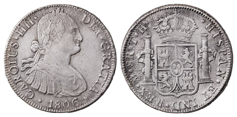 Latin America, Mexico. Charles IV, 1788-1808. 8 Reales, 1806, TH, Mintmark Mo, 2...