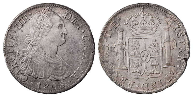 Latin America, Mexico. Charles IV, 1788-1808. 8 Reales, 1808, TH, Mintmark Mo, 2...
