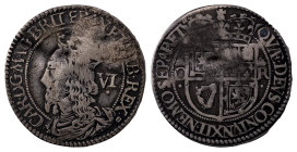 Scotland. Charles I, 1625-1649. 6 Shillings, ND (1637-1642), third coinage, Briot's issue, 2.80g (KM78).

Grey silver patina, uniform wear. An interes...