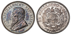 South Africa, Republic, 1852-1902. 2 1/2 Shillings, 1894, Pretoria mint, 14.09g (KM7). 

Multicolored patina and strong details, once lightly cleaned....
