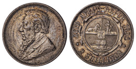 South Africa, Republic, 1852-1902. 2 Shillings, 1896, Pretoria mint, 11.27g (KM6). 

Grey-silver patina, very light wear on the obverse and attractive...