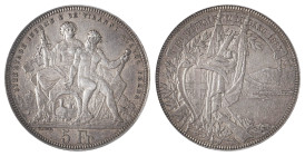 Switzerland. Lugano. 5 Francs, 1883, Lugano Shooting Festival, Bern mint (S16; Dav. 390).

Very good details with light wear, beuatiful old cabinet to...
