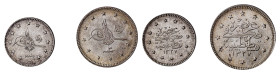 Turkey. Muhammad V, AH1327-1336/1909-1918. Lot with 2 coins. Comprising 1 Kurus AH1327/1(1909)(KM748) and 2 Kurus 1327/3(1911)(KM749).

Uncirculated (...