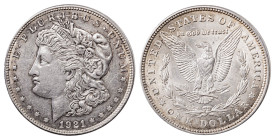 USA. Dollar “Morgan Dollar”, 1921, Philadelphia mint, 26.80g (KM110). 

Excellent details, lustrous reverse, slightly cleaned obverse with insignifica...