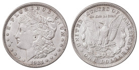 USA. Dollar "Morgan Dollar", 1921, 26.64g (KM110).

Silver patina and strong details. Extremely fine.