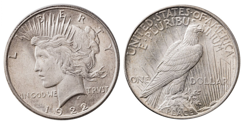 USA. Dollar “Peace Dollar”, 1922, Philadelphia mint, 26.69g (KM150). 

Full lust...