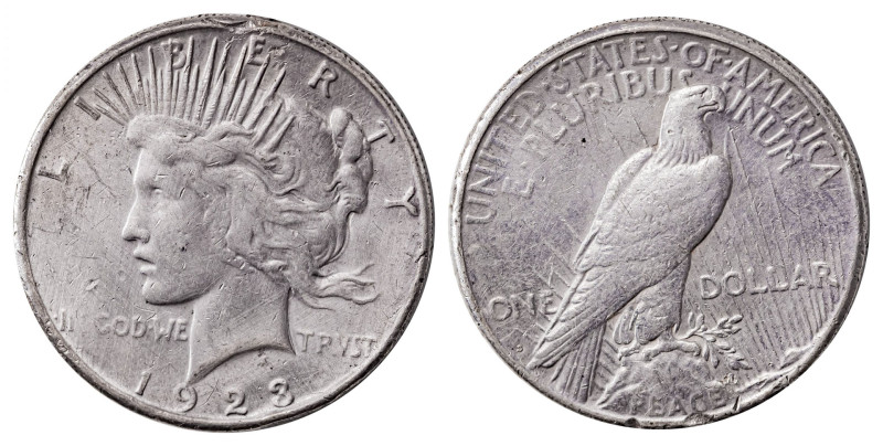 USA. Dollar, "Peace Dollar", 1923S, San Francisco mint, 26.65g (KM150).

Attract...