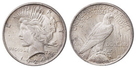 USA. Dollar, "Peace Dollar", 1924, 26.76g (KM150).

Very strong details, attractive patina and lustre with some insignificant scratches on the obverse...