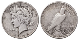 USA. Dollar “Peace Dollar”, 1926S, San Francisco mint, 26.56g (KM150). 

Uniform wear on both sides. Good fine.