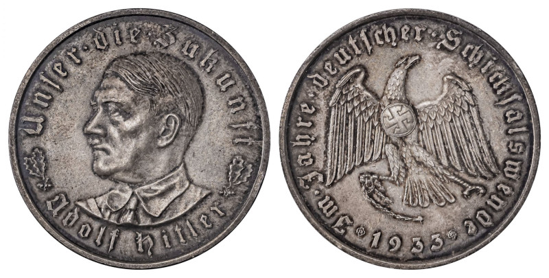 Germany. Third Reich, Adolf Hitler, 1933-1945. AR Medal, 1933, Munich mint, 21.9...