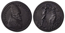 Italian States. Papal States, Julius III, 1550-1555. Bronze medal, 1553, "ΚΡΑΤΟΥΜΑΙ", 24.21g.

Sharp details with dark brown chocolate patina and su...