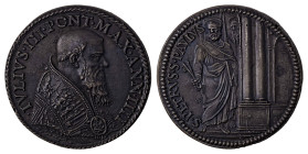 Italian States. Papal States, Julius III, 1550-1555. Bronze medal, 1554, St. Peter and St. Paul, 17.30g.

Great design and details on both sides wit...