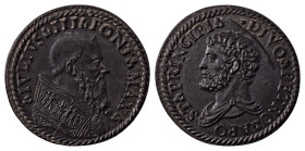 Italian States. Papal States, Julius III, 1550-1555. Bronze medal, ND, Reverse St. Peter, 6.94g.

Superb details with exceptional old cabinet patina...