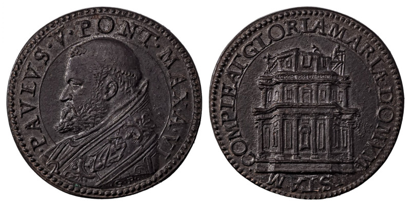 Italian States. Papal States, Paulus V, 1605-1621. Bronze medal, 1611, Completio...