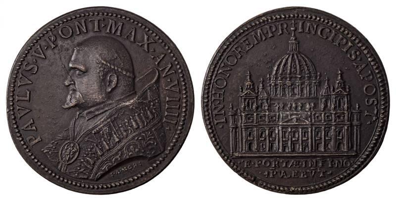 Italian States. Papal States, Paulus V, 1605-1621. Bronze medal, 1614, 22.60g.

...