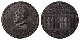 Italian States. Papal States, Inoccent X, 1644-1655. Bronze medal, 1654, 25.65g.

Exquisite old cabinet patina with some remaining peripheral lustre a...