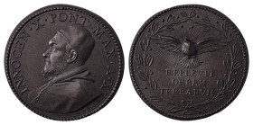 Italian States. Papal States, Inoccent X, 1644-1655. Bronze medal, 1655, 34.50g.

Gorgeous engraving design both on obverse with Pope's portrait and o...