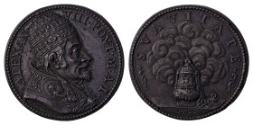 Italian States. Papal States, Alexander VIII, 1689-1691. Bronze medal, 1689, SVAVITATE, 18.82g.

Marvelous design on both sides with dark brown old ca...