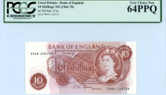 Great Britain
Bank of England
10 Shillings, No Date (1966-1970)
S/N B94N 206734
Pick 373c

Graded Very Choice New 64 PPQ PCGS CURRENCY