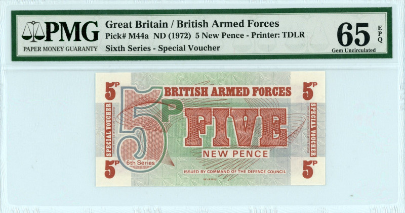Great Britain 
British Armed Forces
5 New Pence, No Date (1972)
Sixth Series - S...