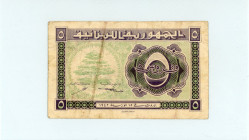 Lebanon
Republique Libanese
5 Piastres, 15th July 1942
S/N -
Pick 34

Fine.