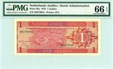 Netherlands Antilles
Dutch Administration 
1 Gulden, 1970
S/N D0379644
Pick 20a

Graded Gem Uncirculated 66 EPQ PMG