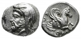 Ionia, Achaemenid Period. Spithridates, Satrap of Lydia and Ionia, under Darius III. Circa 335-334 BC. AR Tetrobol (14mm, 2.97g). Head of satrap left,...