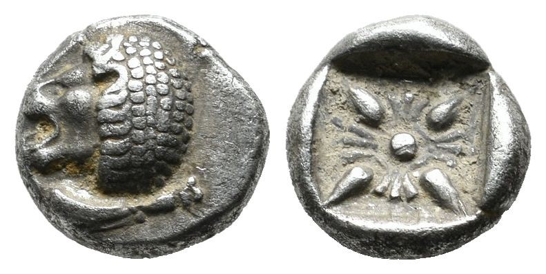 Ionia, Miletos. Late 6th-early 5th century BC. AR Obol – Hemihekte (8mm, 1.05g)....