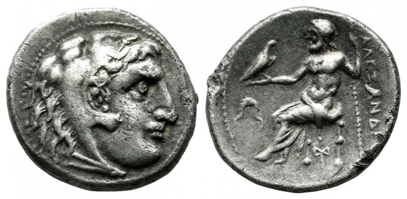 Kings of Macedon. Alexander III “the Great” (336-323 BC). AR Drachm (17mm, 4.22g...