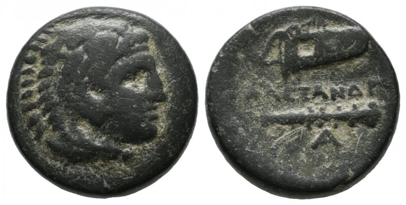 Kings of Macedon. Uncertain mint. Alexander III "the Great" 336-323 BC. AE (18mm...