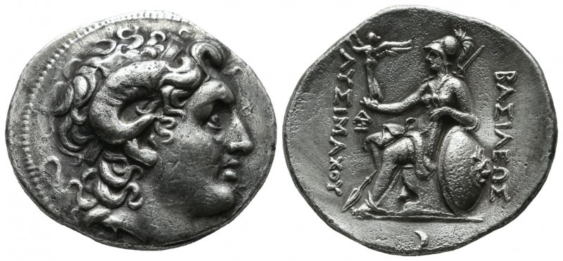 Kings of Thrace. Lampsakos. Lysimachos 305-281 BC. AR Tetradrachm (30mm, 16.81g)...