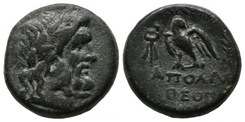 Lydia, Blaundus. Circa 2nd-1st centuries BC. AE (18mm, 6.88g). Apollonios, son o...