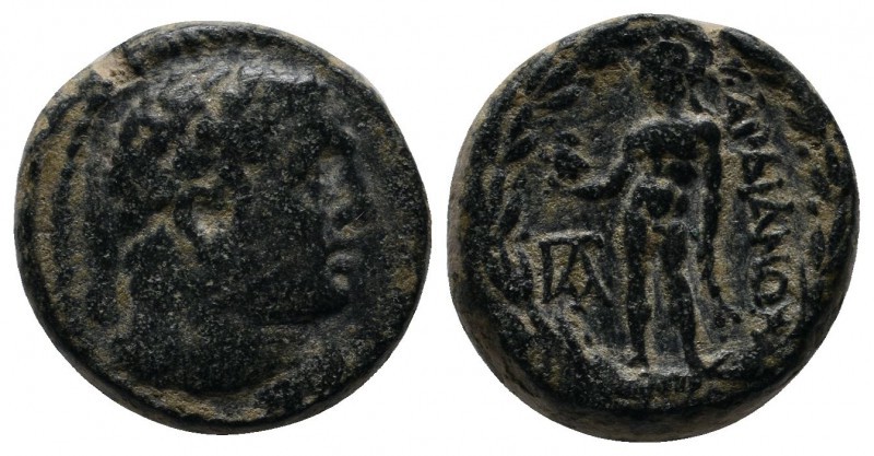 Lydia, Sardeis. Autonomous. 200-133 BC. Æ (15mm-6,10g). Unbearded, laureate head...