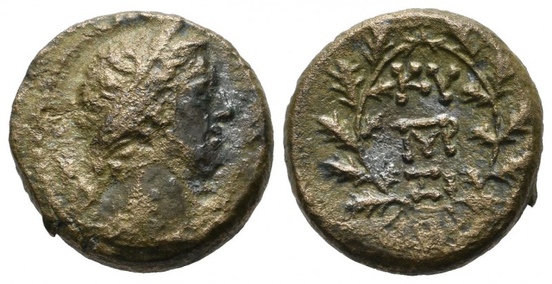 Mysia, Kyzikos. 2nd-1st century BC. AE (17mm, 5.02g). Head of Kore Soreira right...