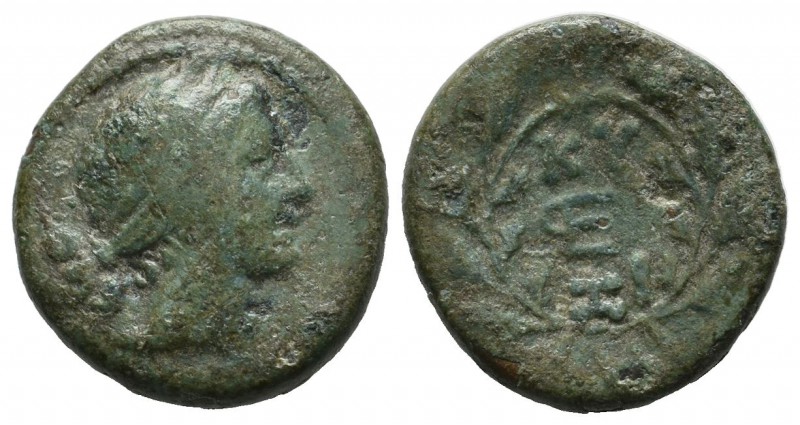 Mysia, Kyzikos. ca.2nd-1st centuries BC. AE (18mm, 4.78g). Laureate head of Kore...