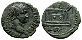 Bithynia, Nicaea. Trajan, AD 98-117. AE (20mm, 4.87g). AVT NEP TPAIANOC KAICAP ΓEP, laureate head right / ΔIOC, altar with double doors. Hunter 8; Lin...