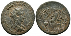 Cilicia, Anazarbus. Philip I. 244-249 AD. AE (30mm, 16.27g). Dated CY 263 (244/5 AD). Radiate, draped and cuirassed bust right / Koinoboulion seated l...