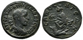 Commagene, Samosata. Philip II (as caesar), AD.244-247. AE (24mm, 10.68g). AVTOK K M IOVΛI ΦIΛIΠΠOC CЄB. Laureate, draped and cuirassed bust right. / ...