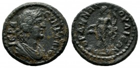Lydia, Gordus-Julia. Civic issue. Imperial times. AE (18mm, 3.68g). IEPA CYNKΛHTOC, draped bust of the Senate right / ΓOPΔHNΩN OYΛIEΩN, naked Dionysus...