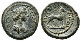 Lydia, Philadelphia. Pseudo-autonomous. Time of Septimius Severus (193-211). AE (19mm, 4.26g). IEPA CVNKΛHTOC. Draped bust of the Senate right / ΦIΛAΔ...