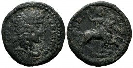Lydia, Thyateira. Pseudo-autonomous. Time of Trajan to Hadrian (98-138). AE (25mm, 7.13g). IEPA CVNKΛHTOC. Draped bust of the Senate right / TYPIMNOC ...