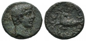 Mysia, Kyzikos. Augustus 27-14 BC. AE (15mm, 3.21g). Bare head right / Capricorn.