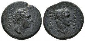 Phrygia, Laodicea ad Lycum. Pseudo-autonomous. Time of Augustus (27 BC-14 AD). Seitalkas, magistrate. AE (22mm, 7.74g). ΣEITAΛKAΣ. Head of Seitalkas r...